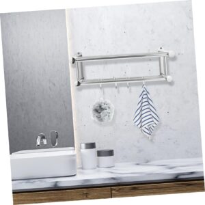 Stainless Steel Towel Rack Kitchen Storage Rack Hotel Towel Rack Kitchen Shelf Shower Shelf Makeups Shampoo Holder Hanging Wall Basket Bathroom Shower Wall Mount Shower