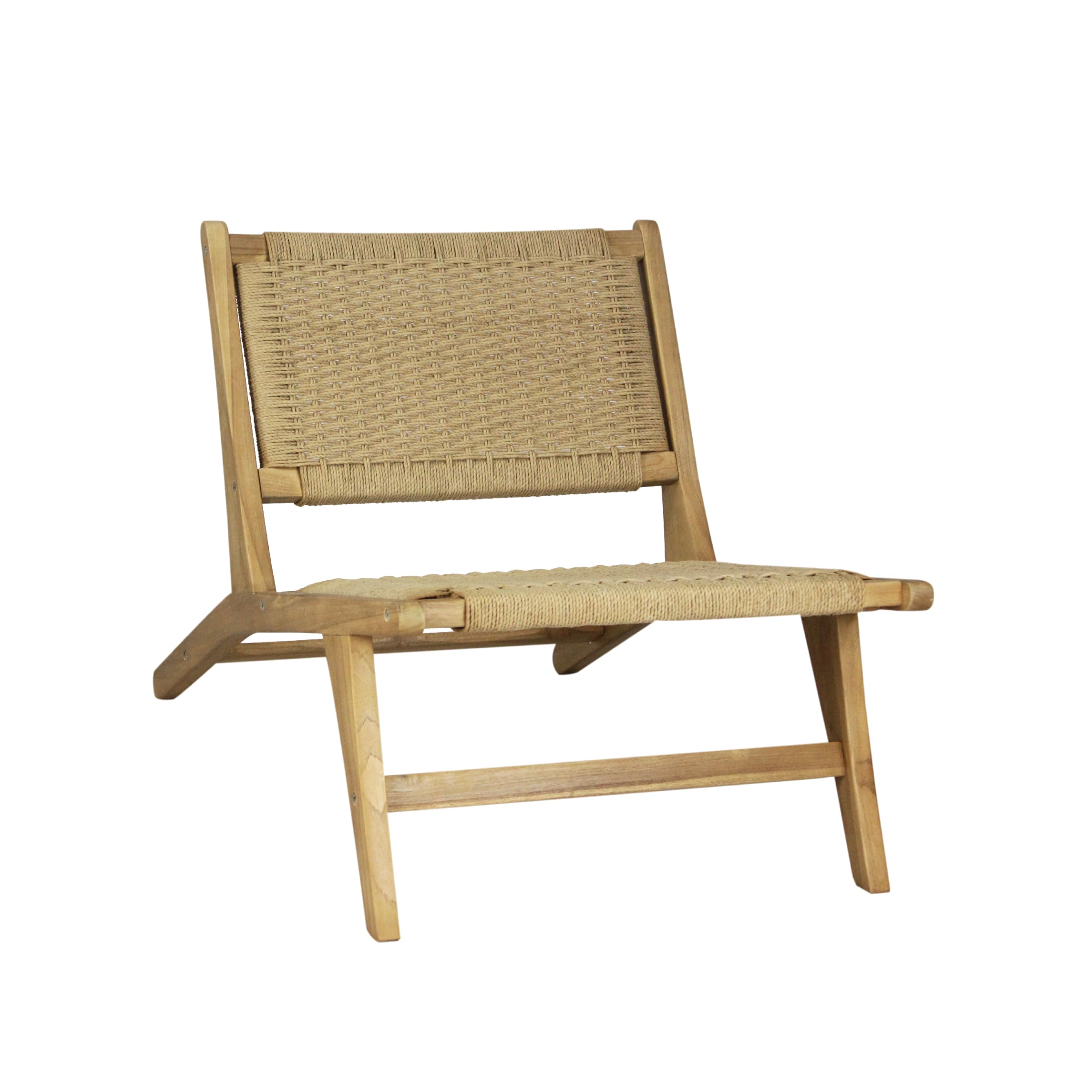 JONATHAN Y RLX1000A Parker Mid-Century Modern Woven Seagrass Wood Armless Lounge Chair Contemporary, Bohemian, Coastal, Transitional, Rustic, Natural