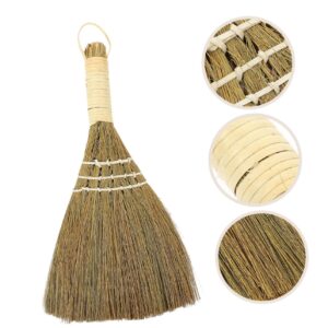 KICHOUSE 3pcs Kitchen Cleaning Broom Home Cleaning Straw Broomstick Desk Brooms Whisk Broom Sweeping Broom Indoor Grass Portable Desk Broom Decorative Broom Miscanthus Desktop