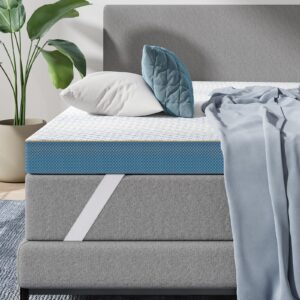 viscoflex 4 inch twin xl mattress topper, memory foam mattress topper twin xl size for college dorm bed, gel foam mattress topper for college dorm extra long xl single bed