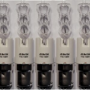 Ironsmith Lighting Products JD 150 Watt Halogen Light Bulbs - 120-130V BA15D Twist and Lock Double Contact Bayonet, Single Ended Quartz Lamp, 650Lumen Lights Bulb - Pack of 5