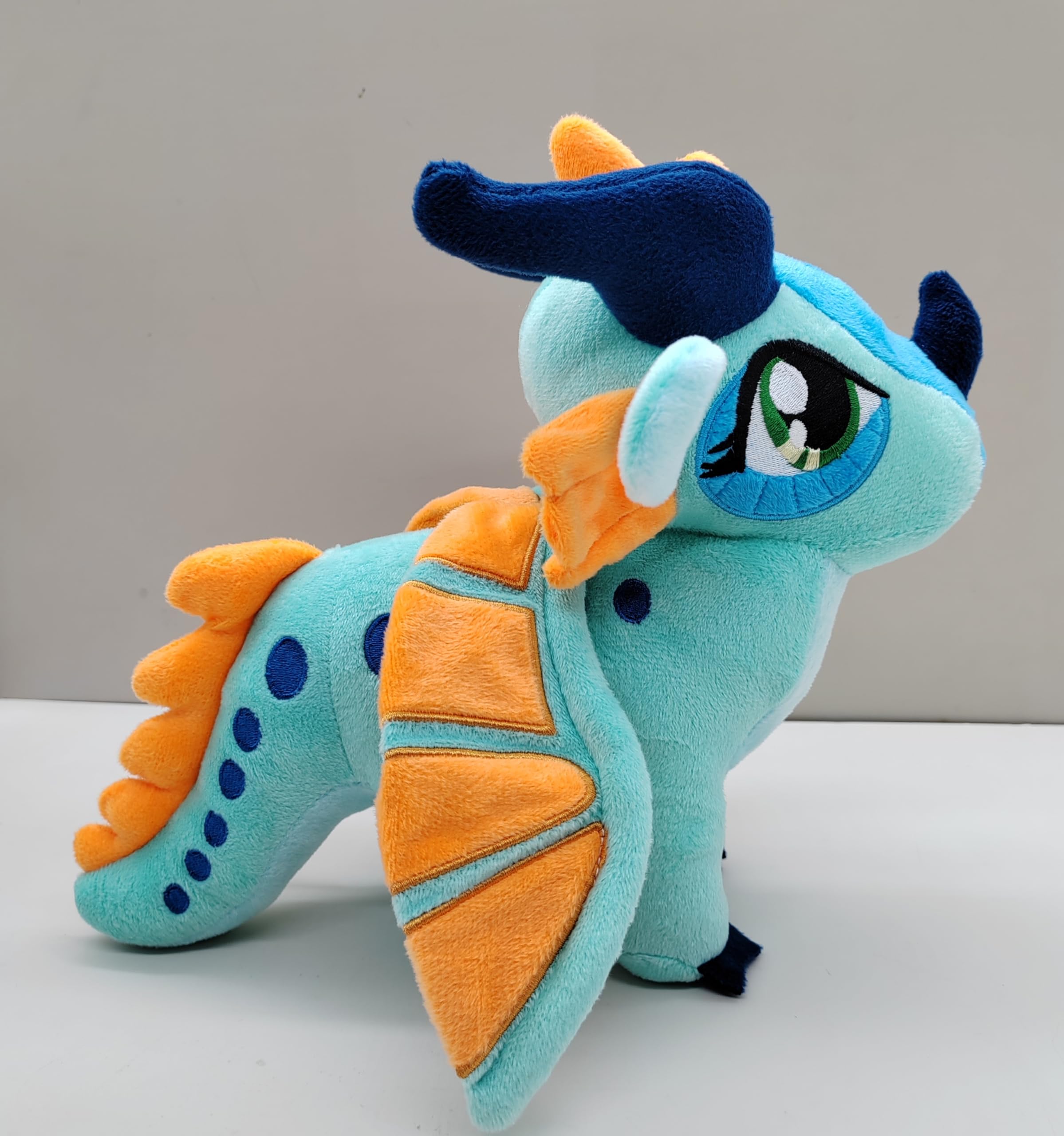 EASELR Wings of Fire Dragon Plush Toy Rainwing Dragon Stuffed Animals Pterosaur Plush Flying Dragon Pillow Plushies Gifts for Fans Kids Boys Girls