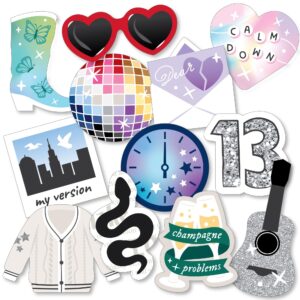 big dot of happiness in my party era - diy shaped celebrity concert party cut-outs - 24 count