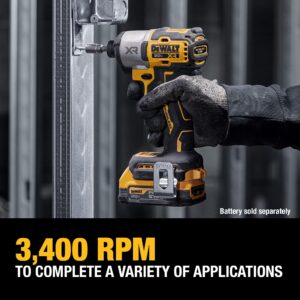 DEWALT 20V MAX XR Impact Driver, Brushless, 1/4"", 3-Speed, Bare Tool Only (DCF845B), Yellow, Black (Renewed), Black,yellow