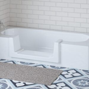 Quick Tub Walk-Thru Insert Accessibility Kit - Bath to Shower Conversion (Narrow), White