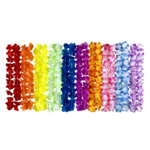 swufelKu Hawaiian Luau Leis 50PCS for Adults and Kids Party Favour Supplies Decoration