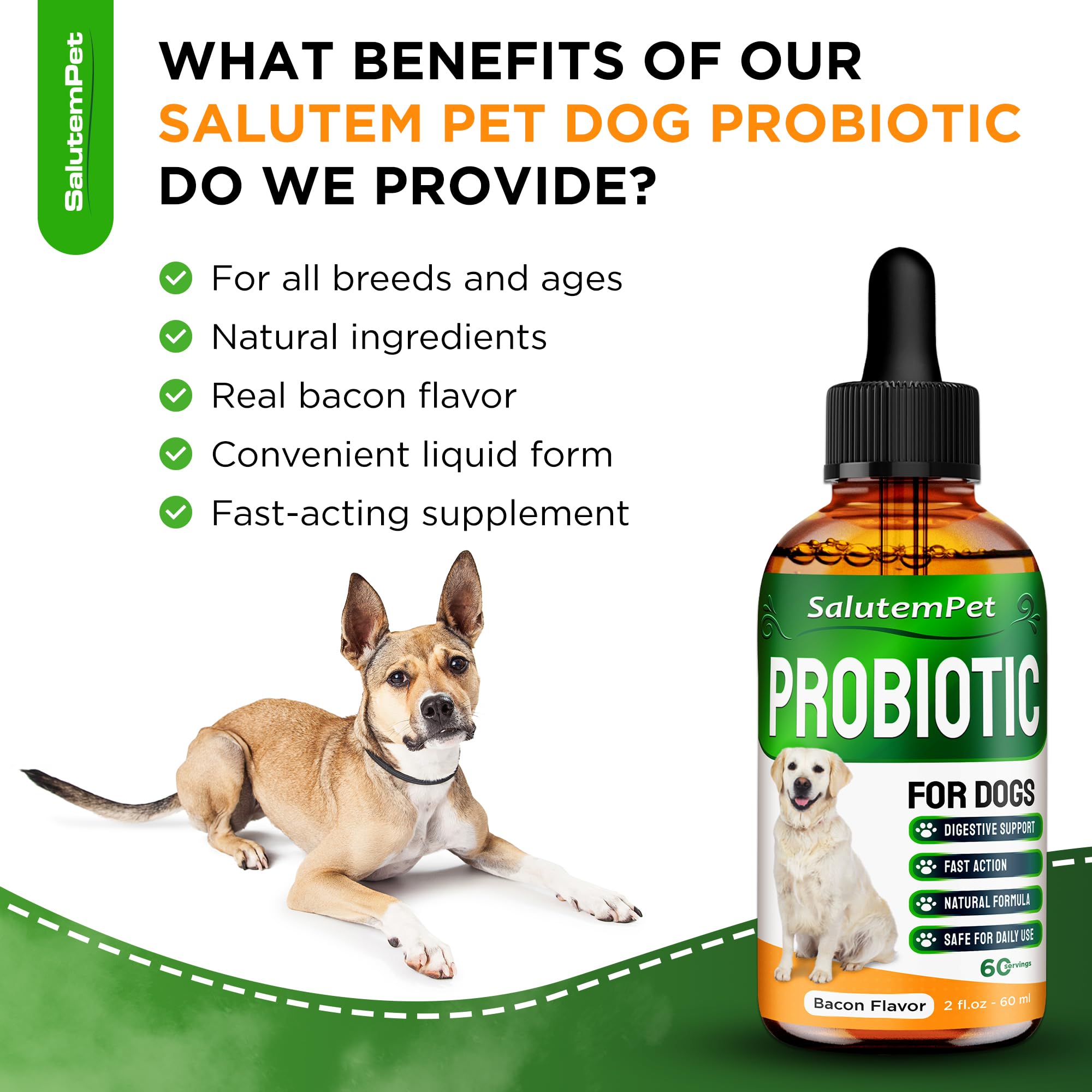 Probiotics for Dogs | Liquid Probiotics for Dogs | Prebiotic for Dogs & Digestive Enzymes | Puppy Probiotic | Dog Probiotics and Digestive Enzymes | 2 Oz