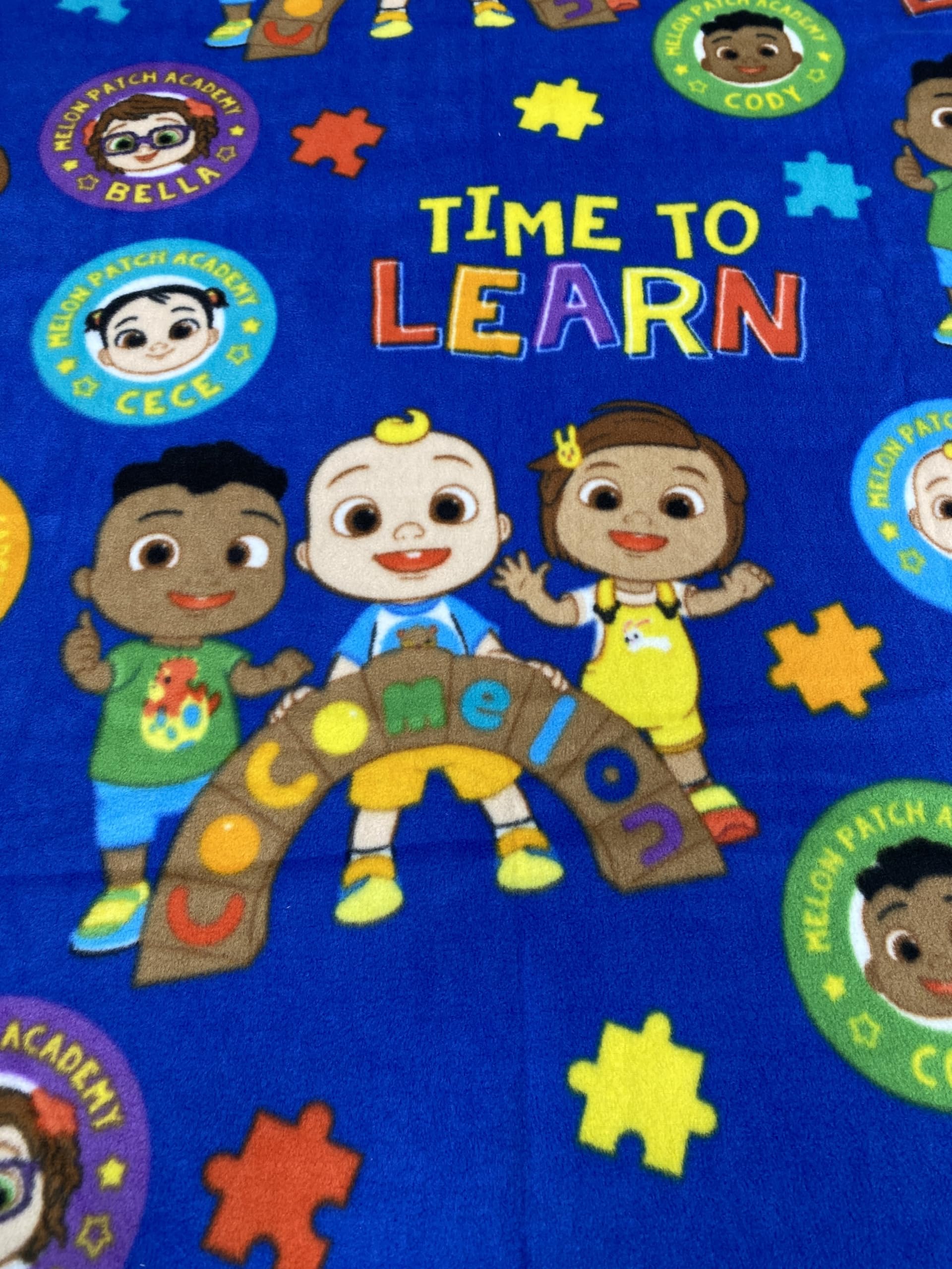 Cocomelon School Time Licensed by David Textiles Anti-Pill Premium Fleece Fabric by The Yard, 60 Inches, Print, CM-3003-3A-001