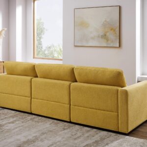 VANOMi 149" Oversized Modular Sectional Sofa, Extra Large U Shaped Couch with Reversible Chaise, 6 Seater Living Room Sofa Couch, Warm Yellow