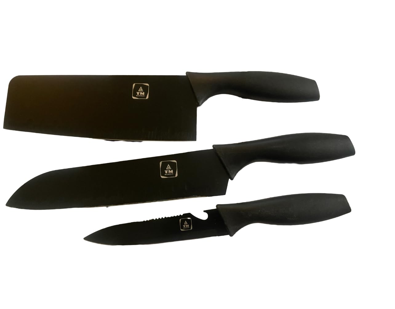 TM MARBLE STAINLESS STEEL 7PIECE KNIFE