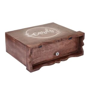 Eximious India Wedding Card Box with Card Slit and Lock 12"X10"X4.5"- Gift Wishing Well Card Box for Weddings, Receptions, Birthdays, Graduations, Baby Showers, Honeymoon Funds KHNDCNC (Walnut)