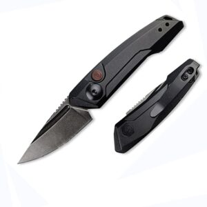 Mini Pocket Folding Knife 1.81 Inch Drop Point Blade Aluminum Handle Box Opener,Camping EDC Tool