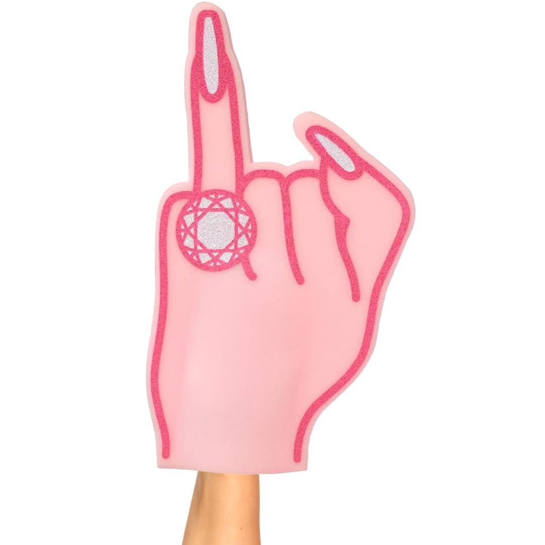 VENUS ALLURE Bachelorette Party Foam Finger Engagement Ring - Bride-to-Be Photo Prop, Bridal Shower & Wedding Decoration