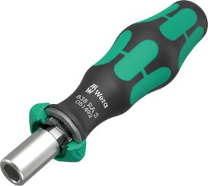 wera - 05051492001-838 ra s bitholding screwdriver with ratchet functionality, 1/4", 1/4" x 102 mm