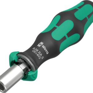 WERA - 05051492001-838 RA S Bitholding Screwdriver with Ratchet functionality, 1/4", 1/4" x 102 mm