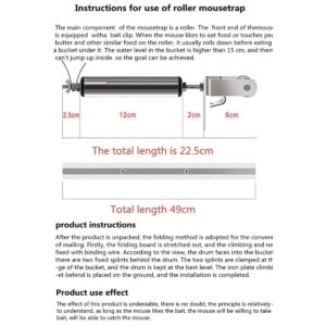 OSMARI Mouse Trap, Live Catch and Release Bucket Spin Roller, with an Original Ring for Mice Rats Rodents. Humane Roller+Ramp, Sanitary Safe Mousetrap Catcher for Indoor Outdoor Auto Reset