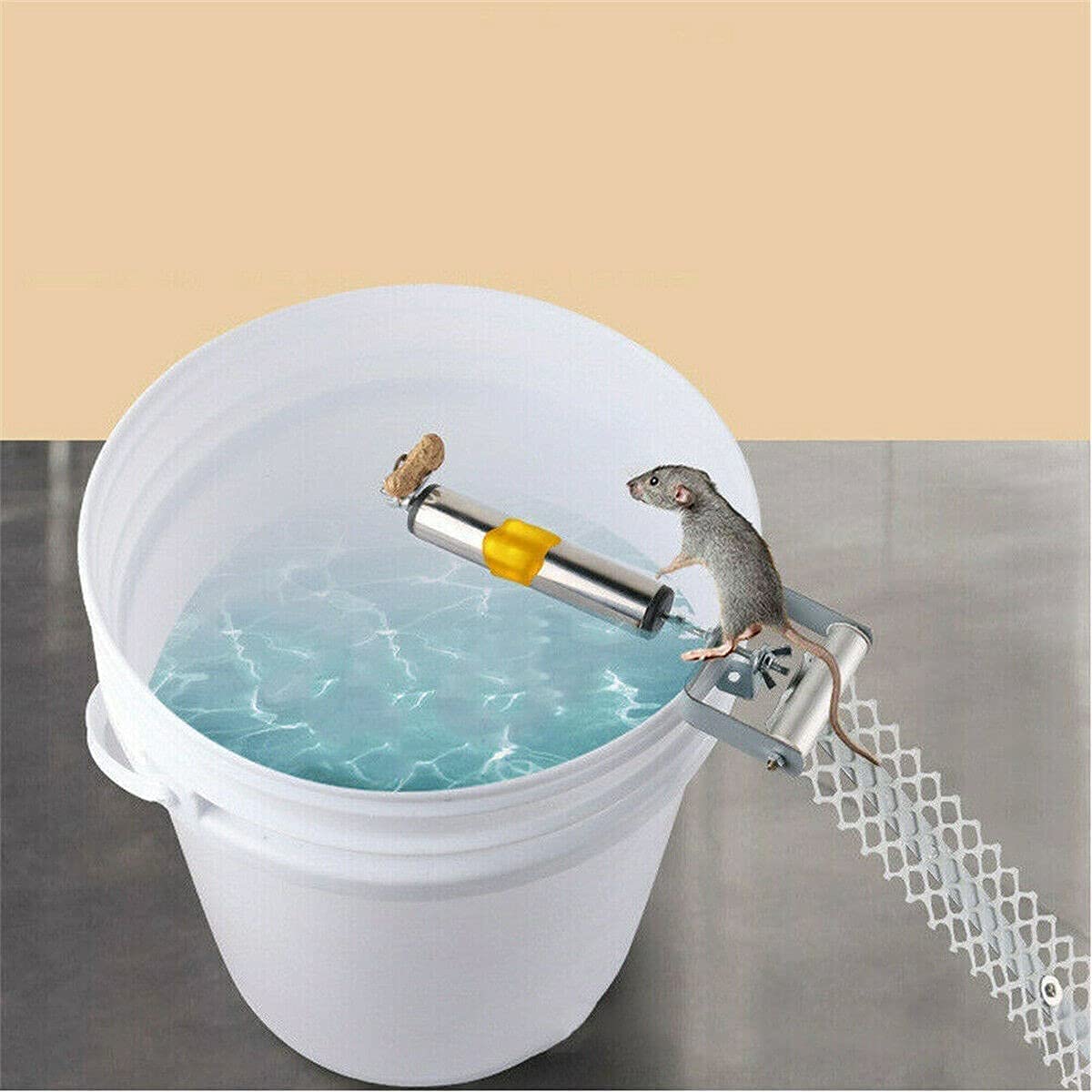 OSMARI Mouse Trap, Live Catch and Release Bucket Spin Roller, with an Original Ring for Mice Rats Rodents. Humane Roller+Ramp, Sanitary Safe Mousetrap Catcher for Indoor Outdoor Auto Reset