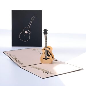 yaartz 3d guitar pop up card, for son husband father teacher kids friend, birthday anniversary retirment thank you best wishes all occasion