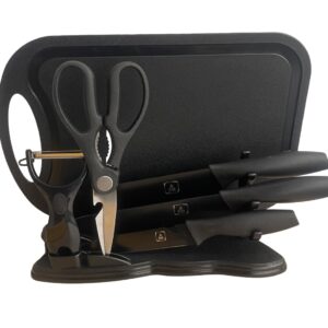 TM MARBLE STAINLESS STEEL 7PIECE KNIFE