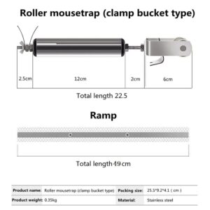 Mouse Trap,Live Catch and Release Bucket Spin Roller with an Original Ring for Mice Rats Rodents.Humane Roller+Ramp,Automatic Roller Mouse Trap for Indoor Outdoor Auto Reset