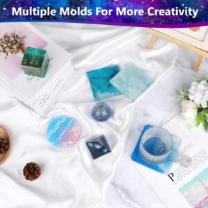 Epoxy Resin Kit for Beginners, Resin Kit with Resin Molds, 18OZ Resin Epoxy Kit wiht Dried Flowers, Resin Measuring Cups and Resin Supplies