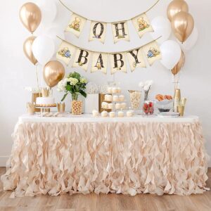 Classic Winnie Oh Baby Banner for Baby Shower Decorations Pooh First Birthday Supplies Bear Banners