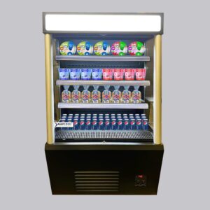 NAFCOOL Open Air Merchandiser Commercial Refrigerator, Grab and Go Showcase Merchandiser Display Cooler