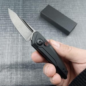 Mini Pocket Folding Knife 1.81 Inch Drop Point Blade Aluminum Handle Box Opener,Camping EDC Tool