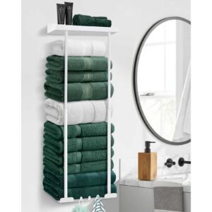 hommtina bathroom towel storage black towel holder bathroom decor aesthetic towel racks for bathroom bath towel storage (white)