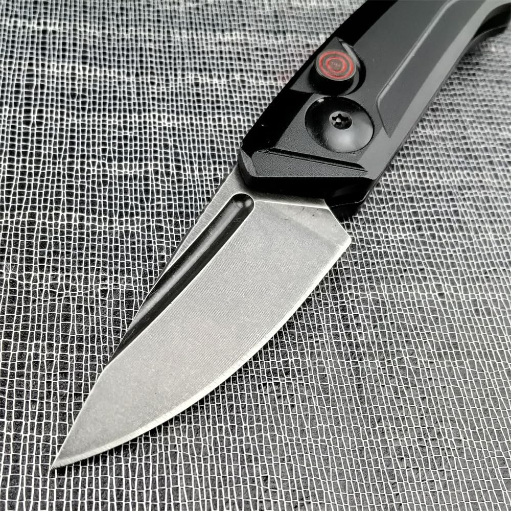 Mini Pocket Folding Knife 1.81 Inch Drop Point Blade Aluminum Handle Box Opener,Camping EDC Tool