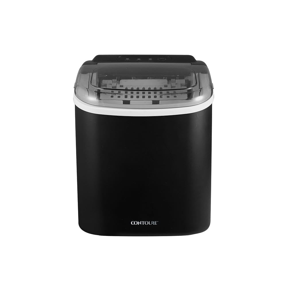 CONTOURE RV Ultra-Compact Portable Ice Maker | Perfect for RV's | Produces 26 lbs. of Ice Daily | Convenient Handle and Electronic Controls | ICE-50BK