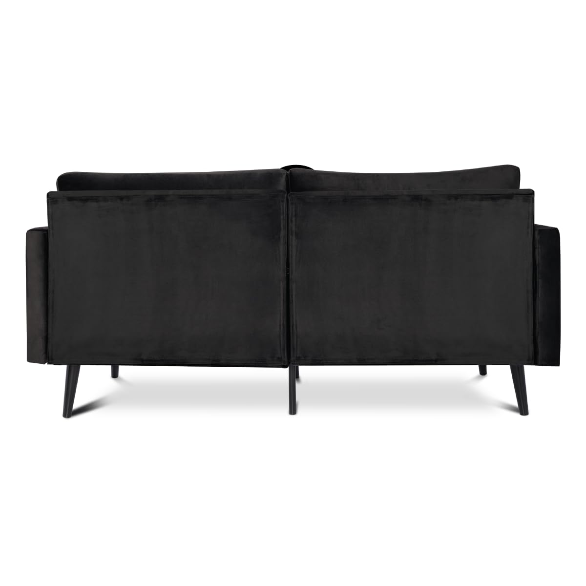 Milliard Velvet Loveseat Sofa, 3 Seater 72" Couch with Soft Cushions - Compact One Box Design for Easy Apartment Delivery, Modern Style for Living Room, Bedroom, Office (Velvet, Black) (Black)