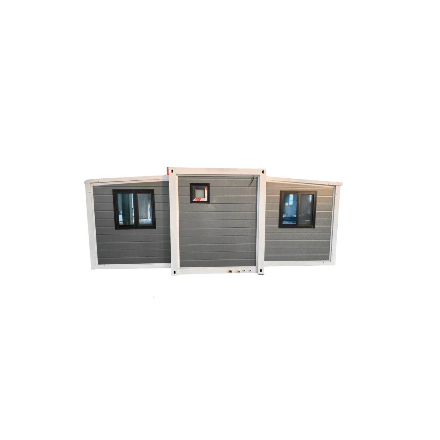 Mingyu Prefabricated Mobile Home Container House with Windows and Doors (Large, Gray)