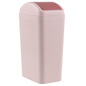 Ewingger 1-Pack 14 Liter Swing Top Trash Can, Slim Plastic Garbage Can with Swing Lid