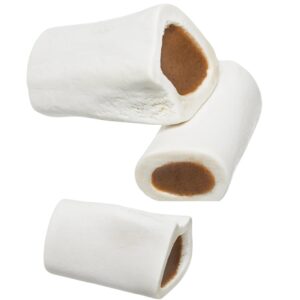 MPP Stuffed Bully Shin Bones 4 Inch Refillable Nutritious Hard Dog Dental Care Chews (4 Bones)