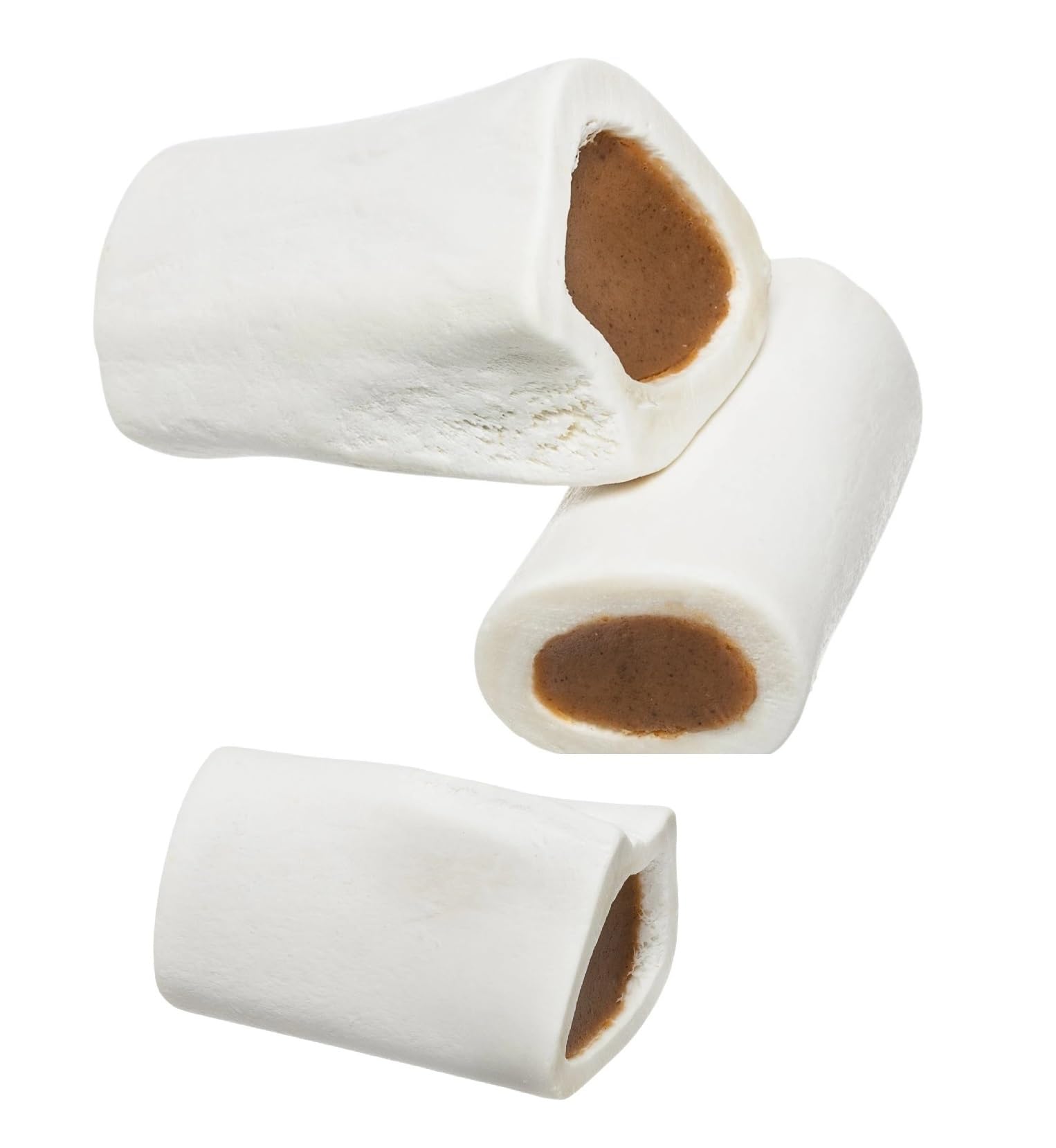 MPP Stuffed Bully Shin Bones 4 Inch Refillable Nutritious Hard Dog Dental Care Chews (4 Bones)