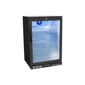 new procool refrigeration single door back bar cooler with blue led; 24" wide, counter height refrigerator