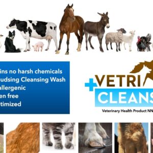 VetriCleanse Pet Itch Relief & Wound Care Spray with Hypochlorous Acid - Skin + Coat Care - Dog & Cat Deodorizer, Eye Cleaner & Ear Cleaner for All Animals - 225ml