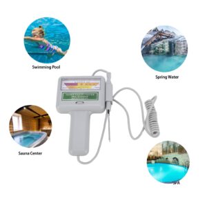 MOUMOUTEN Portable PH Tester - Meter Swimming Pool Spa Water Quality Monitor Checker Water Quality Monitor Spa Pool Water pH Tester Water Quality Tester Level