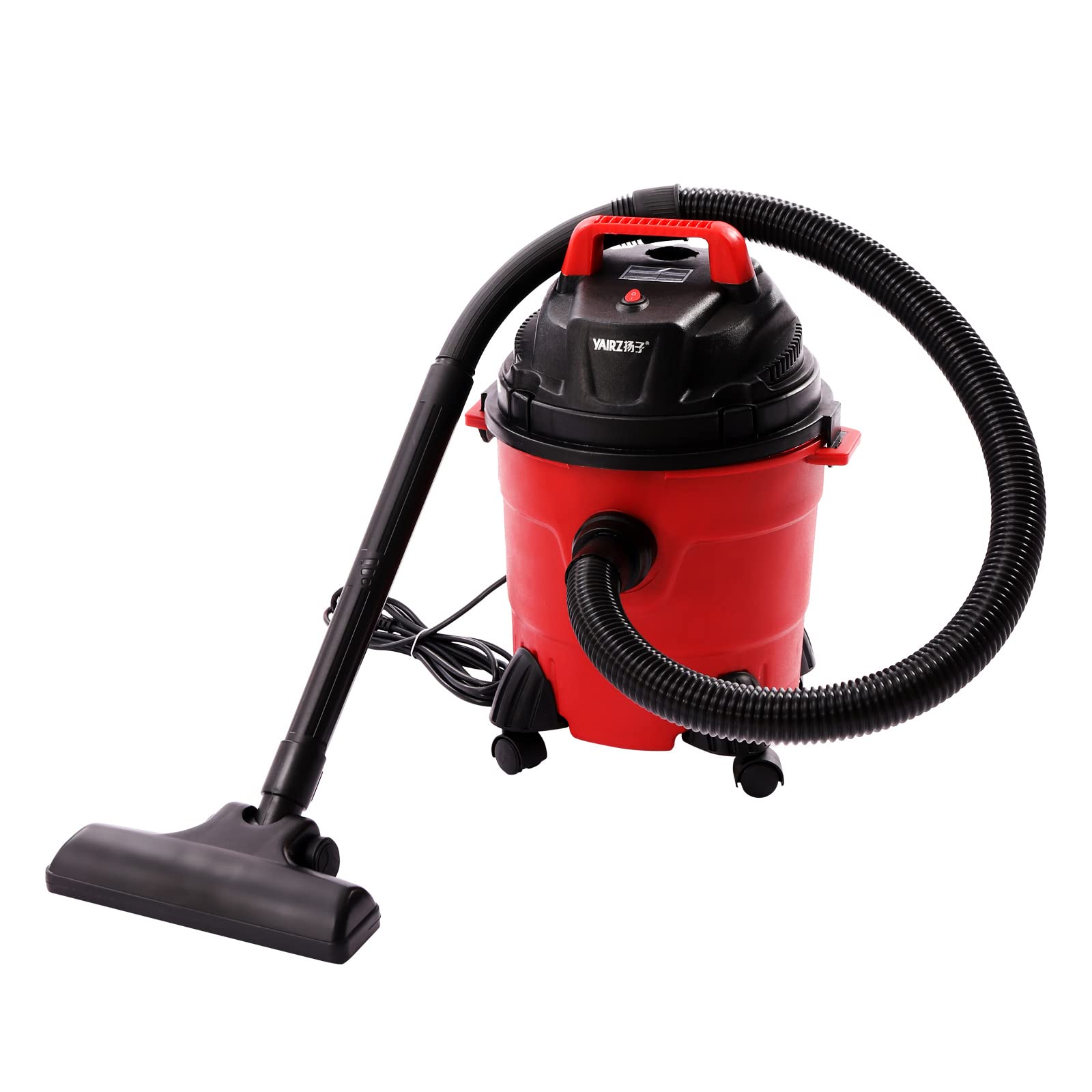 YUNLAIGOTOP Wet/Dry Vacuum, 4 Gallon Portable Heavy-Duty Shop Vacuum, 3 in 1 Function Wet/Dry Vacuum with Attachments, Shop Vacuum for House, Garage, Car & Workshop - Red