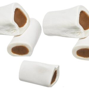 MPP Stuffed Bully Shin Bones 4 Inch Refillable Nutritious Hard Dog Dental Care Chews (4 Bones)