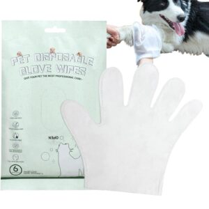 pet wipes for cats, no rinse wipes gloves for dog cleaning, grooming wipes dog cleaning gloves, wash free deodorizing wipes, cat cleaning wipes for, ear, eye & paws (6pcs*2)