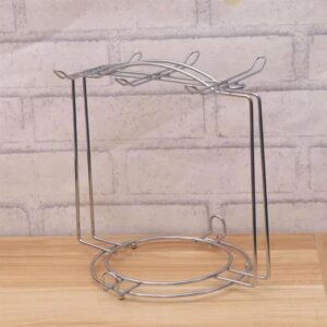 1PCS Iron Coffee Cup Holder,Cup Glass Plate Holder Mug Rack Stand Foldable Tea Cups Display Stand for Kitchen Home(Silver)