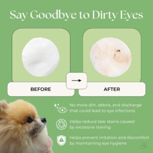 Furray Eye Cleaning Wipes for Dogs and Cats 180 Count | Small-Medium Breeds | Gentle & Effective Gunk & Debris Removal | Reduces Tear Stains | Hypoallergenic, pH-Balanced, Non-Scented with Aloe