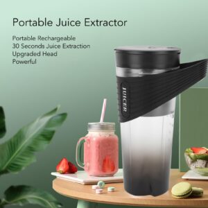 Portable Blender with 20,000RPM Motor, Rechargeable Battery 6 Stainless Steel Blades for Smoothies Shakes Home Outdoor (Black)