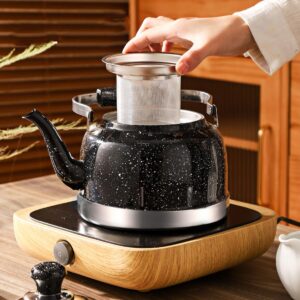 WhistlingTea Kettle for Stovetop, Stainless Steel Water Teapot Boilers for Stovetops, Induction Stone Kettle with Loud Whistle - Perfect for Preparing Hot Water, Coffee,Milk,Orange,2L