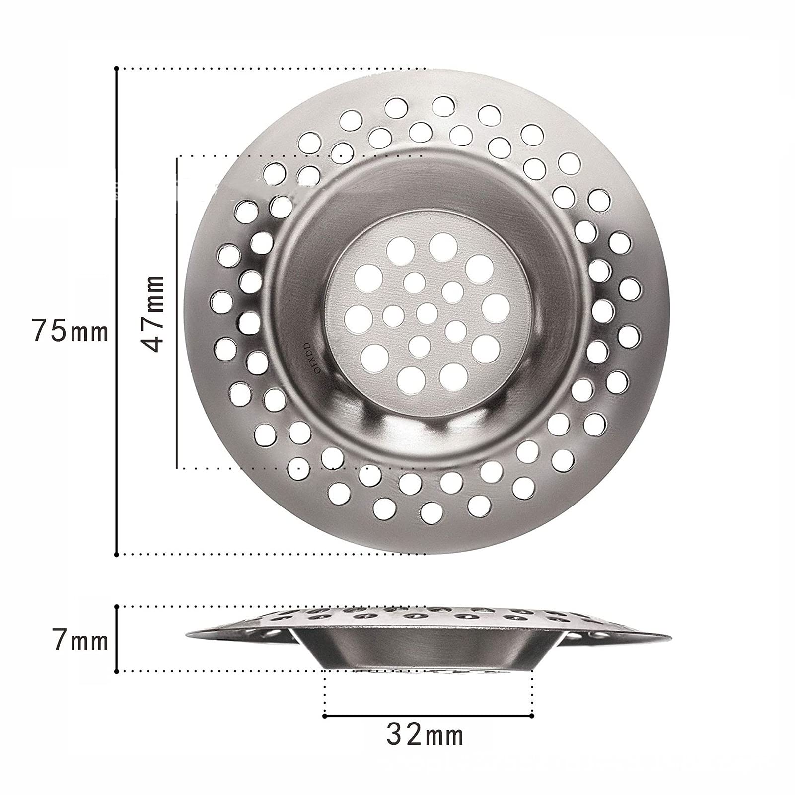 VIPERMARK 2Pcs Stainless Steel Kitchen Sink Filter Plug,Bathtub/Shower Filter Drain Protector 3 Inches 7.5 Centimeters-75mm