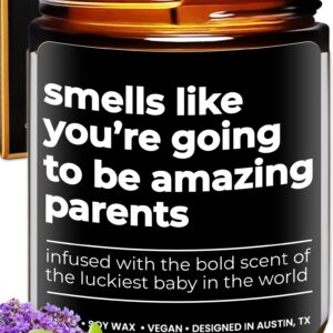 Amazing Parents Candle, Unique Gifts for New Parents for Mother's Day & Father's Day, New Parents Gifts for Couples, Gender Reveal Gifts for Parents to Be, Mom and Dad Gifts for New Parents