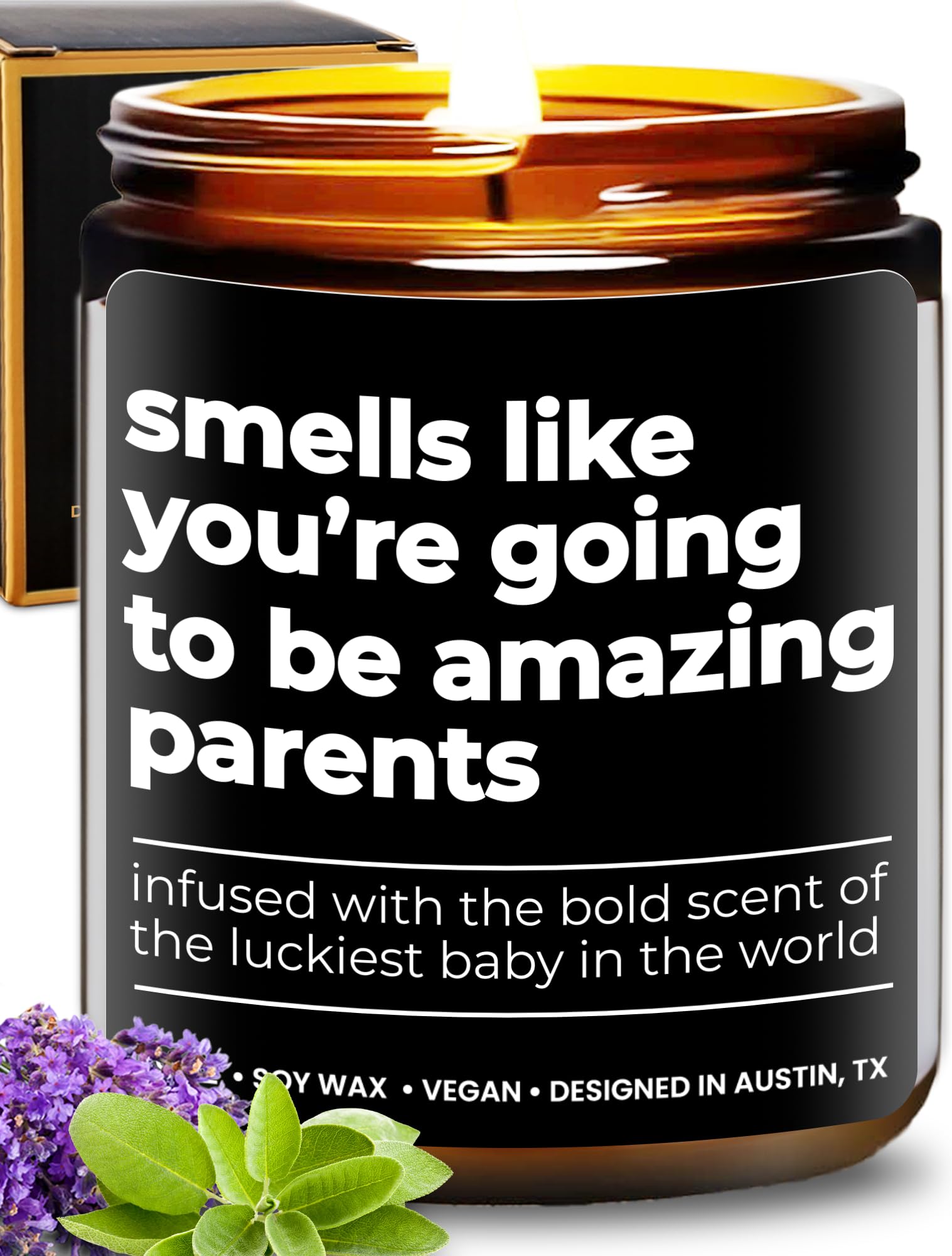 Amazing Parents Candle, Unique Gifts for New Parents for Mother's Day & Father's Day, New Parents Gifts for Couples, Gender Reveal Gifts for Parents to Be, Mom and Dad Gifts for New Parents