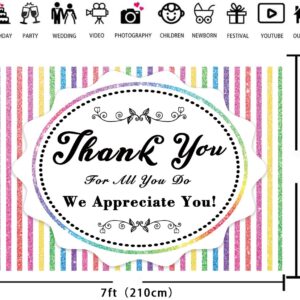 Thank You for All You Do Backdrop 7x5FT We Appreciate You Banner Decoration Congratulations Graduates Photography Background Thanks for Teacher Doctor Nurses Staff Retirement Party Supplies